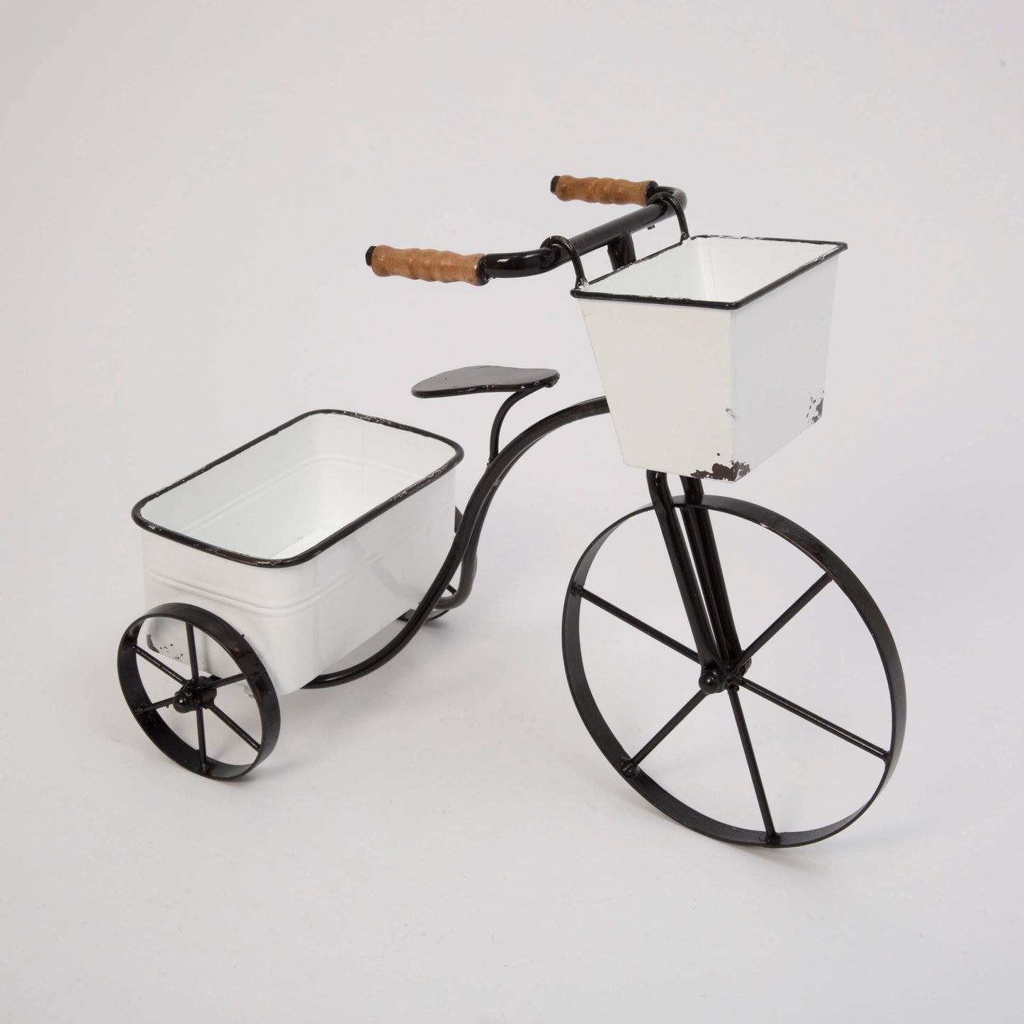 Metal Tricycle w/ 2 Planters