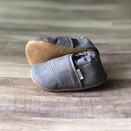Gray Angled Moccasins