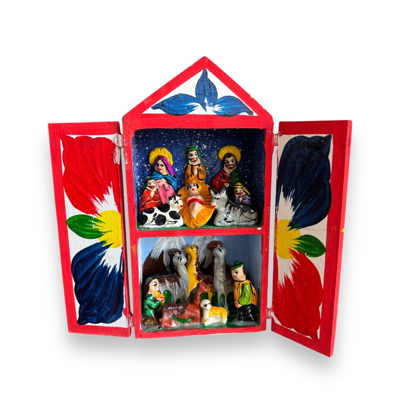 Nativity Retablos Peruvian Decor, Folk Art