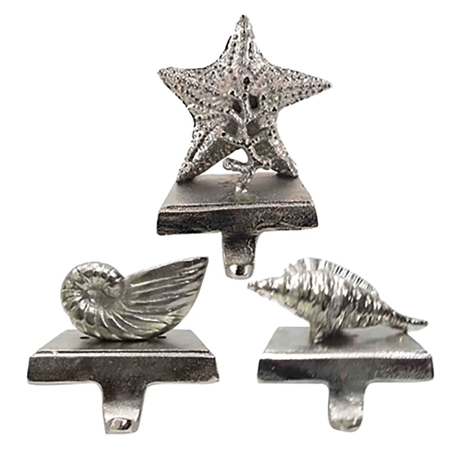 Seashell Stocking Hanger Set