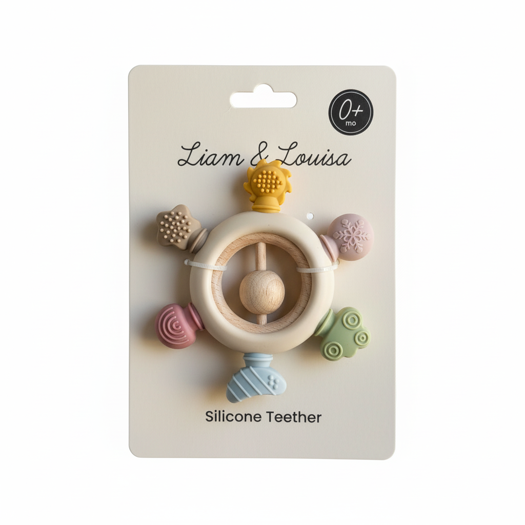 Rainbow Spokes Silicone Teether