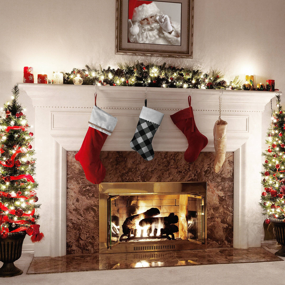Plaid Stocking 19 in