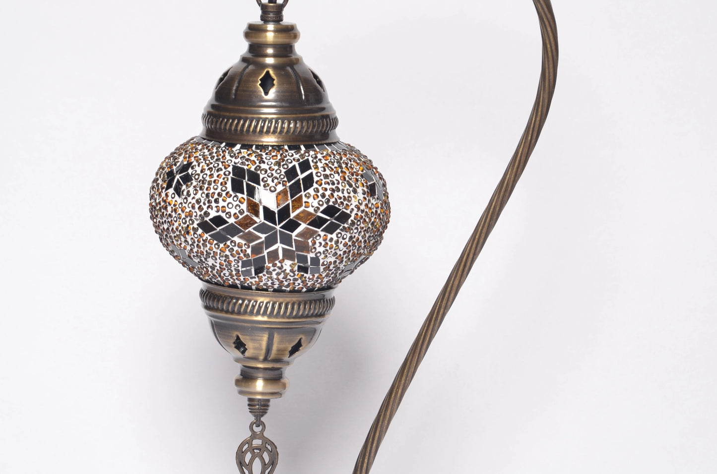 Mosaic Swan Neck Turkish Lamp, Turkish Swan Lamp