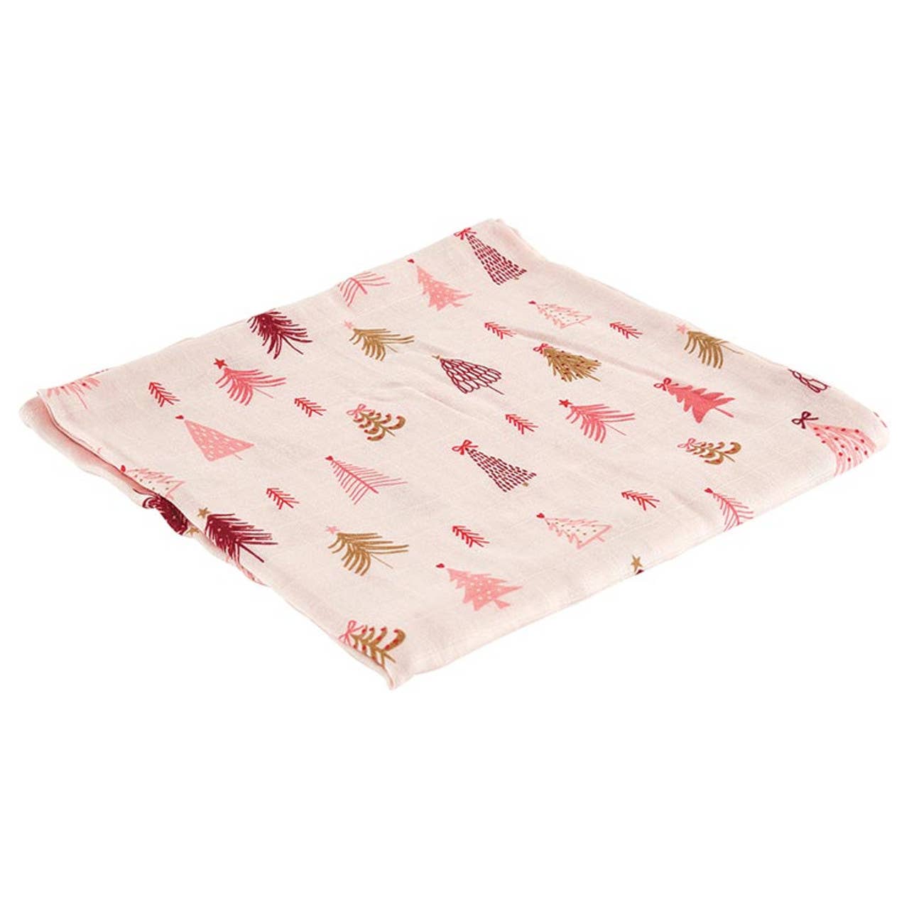 Swaddles and Plush Rattle - Pink Tree