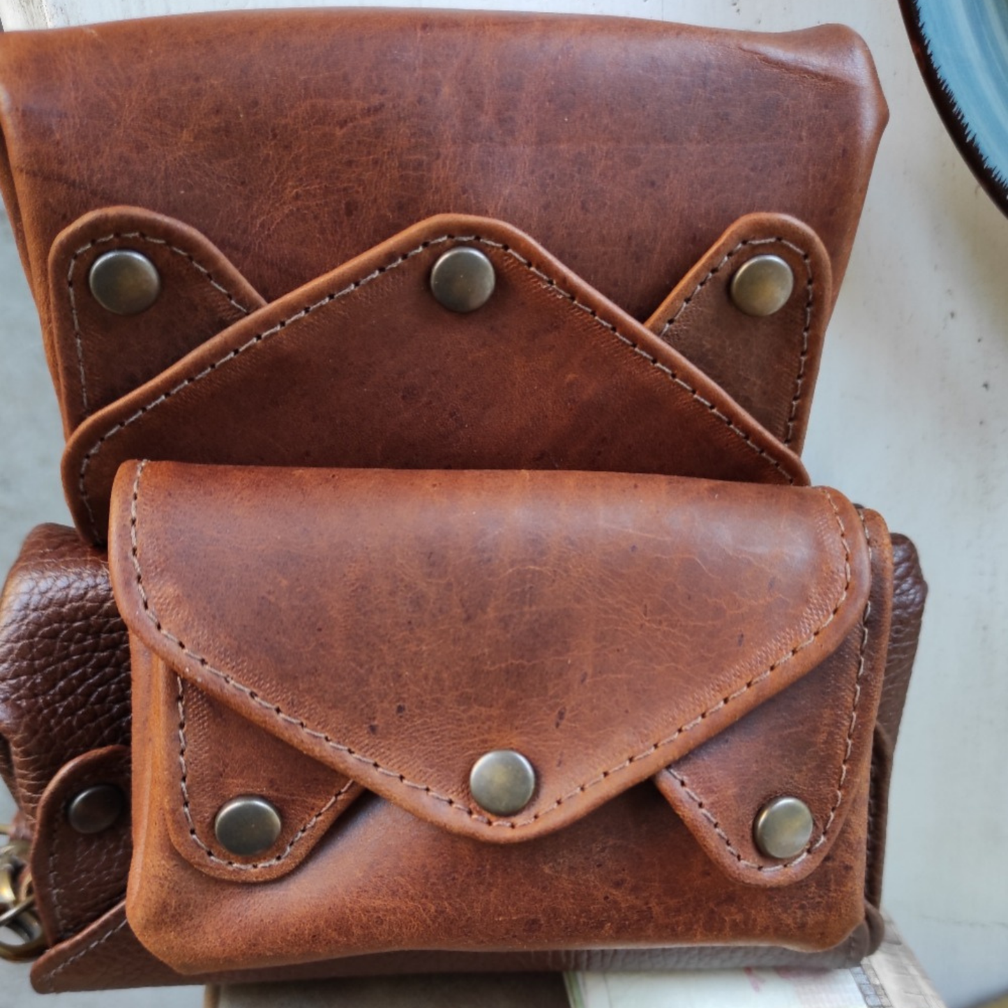 Small Leather Accordion Wallet