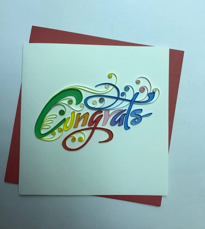 Congrats Quilled Card