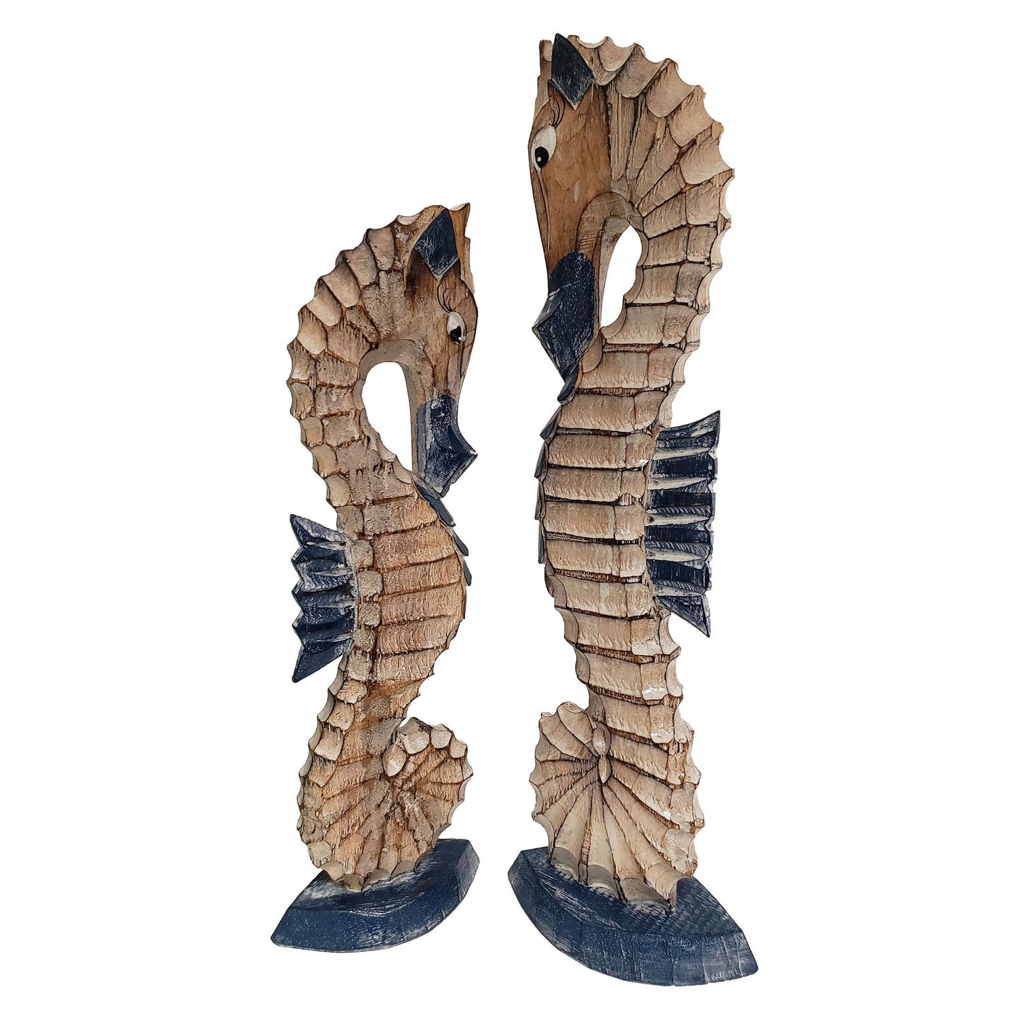 Coastal Charm Wooden Seahorse Set