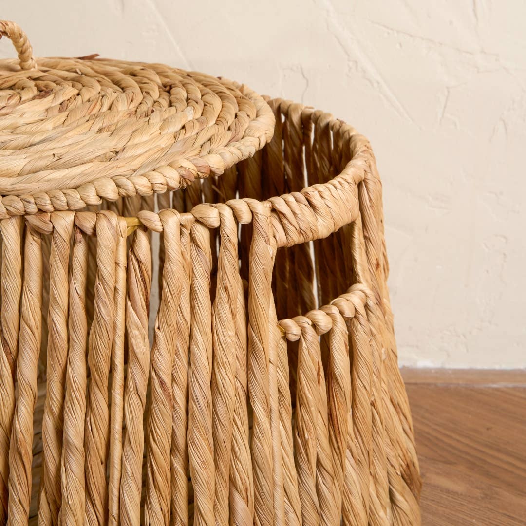 Woven Basket with Lid