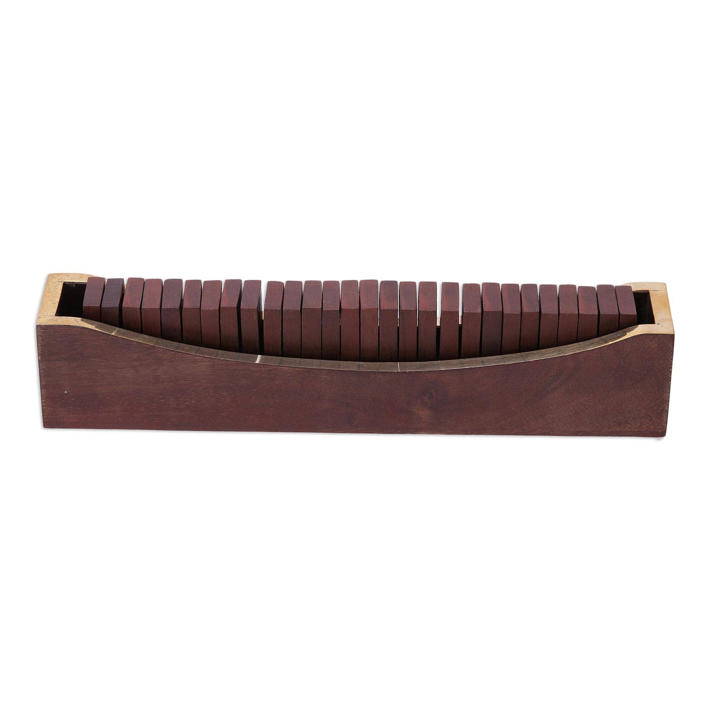 Handmade Classic Entertainment Wood Brass Domino Set
