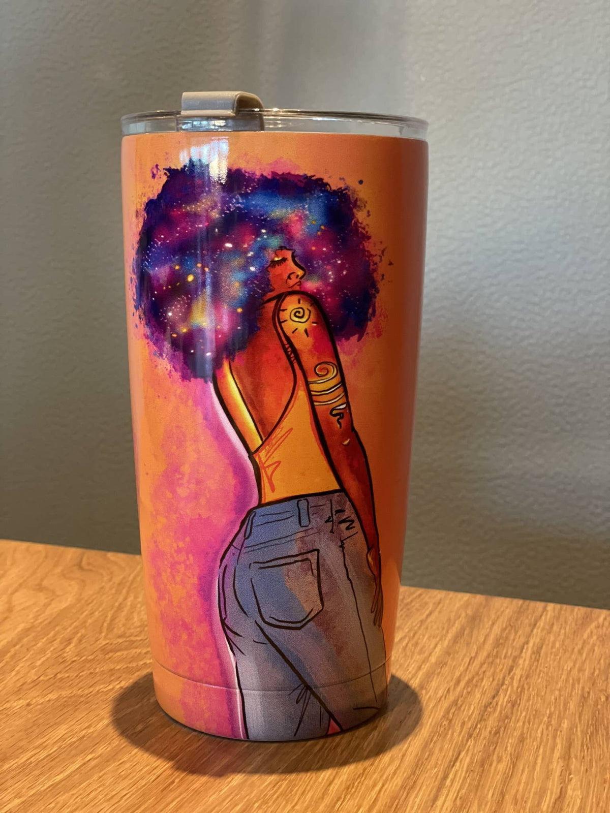 Stainless Steel Travel Tumbler "We're Lucky"