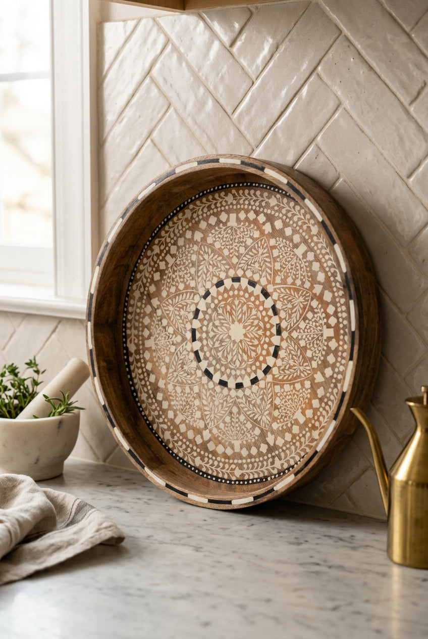Mango Mandala Serving Tray