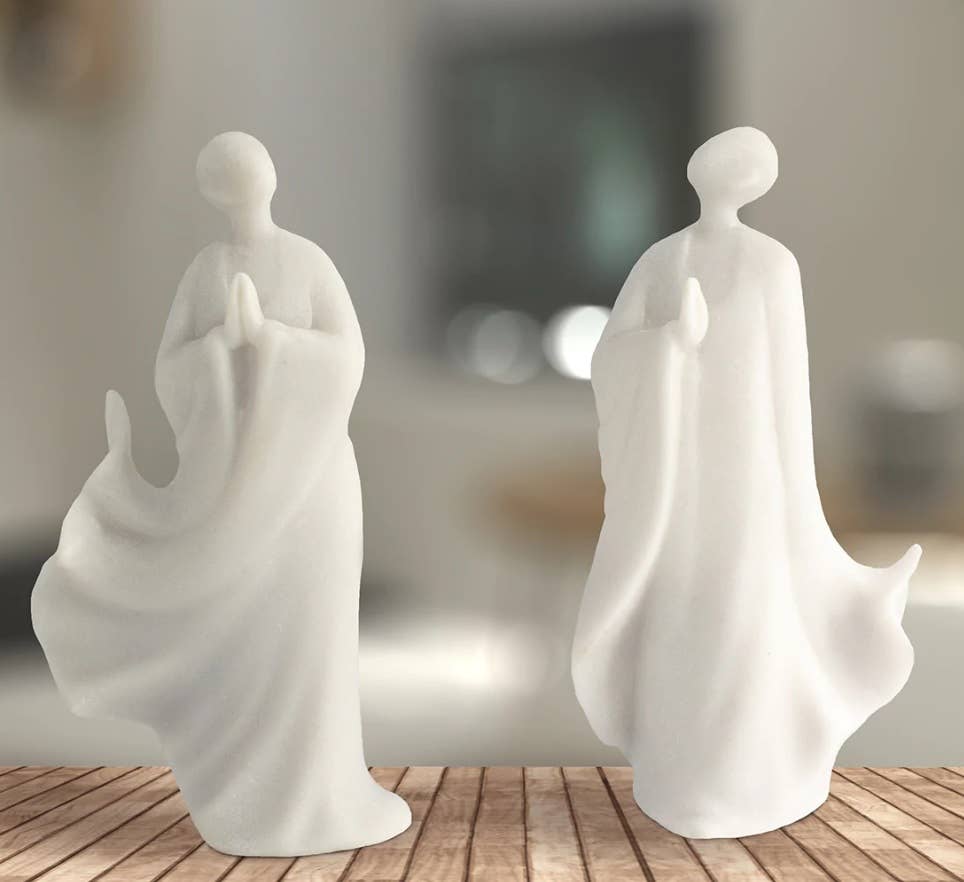 Zen Statue Set – Marble Finish