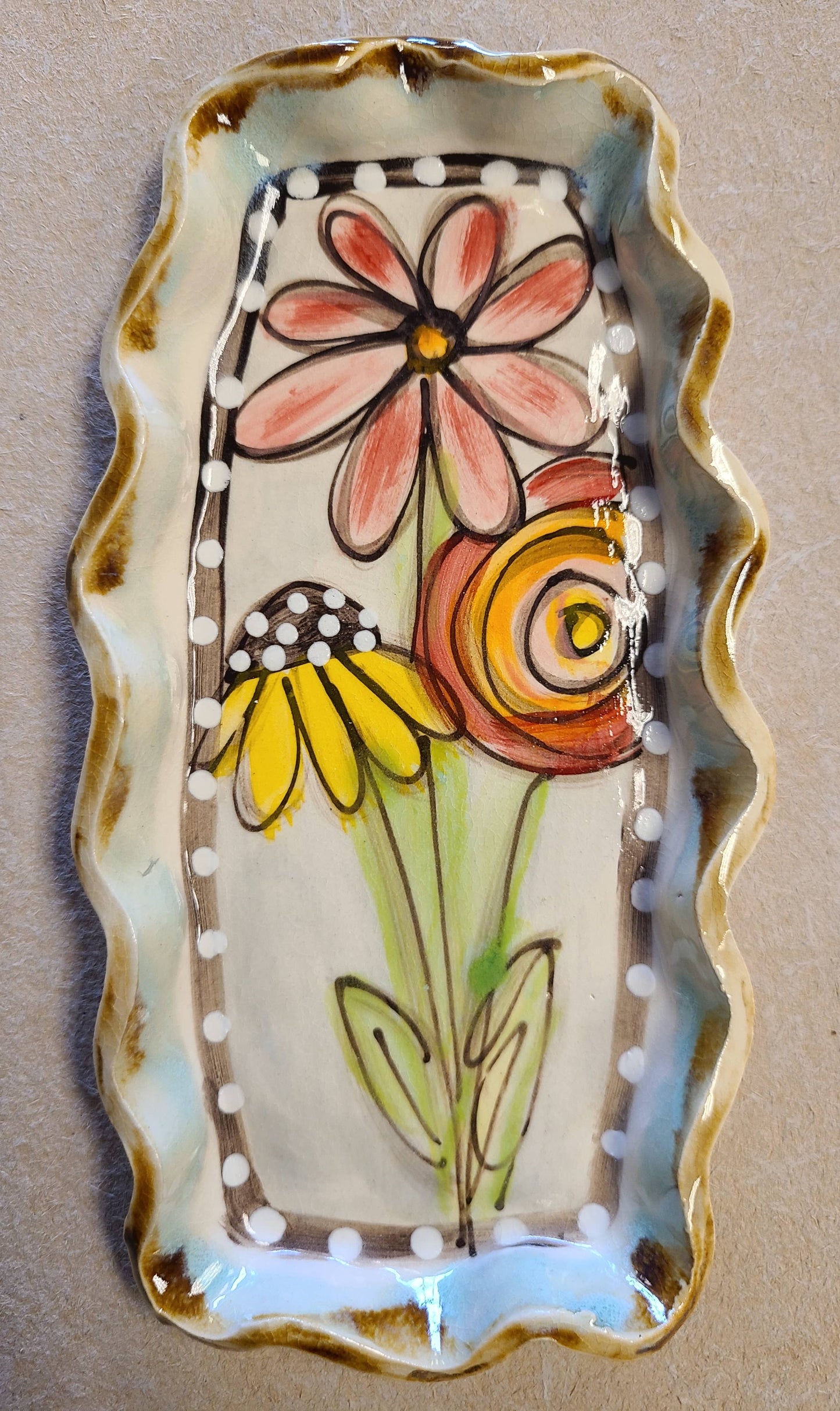 Drip Flower Pattern Serveware