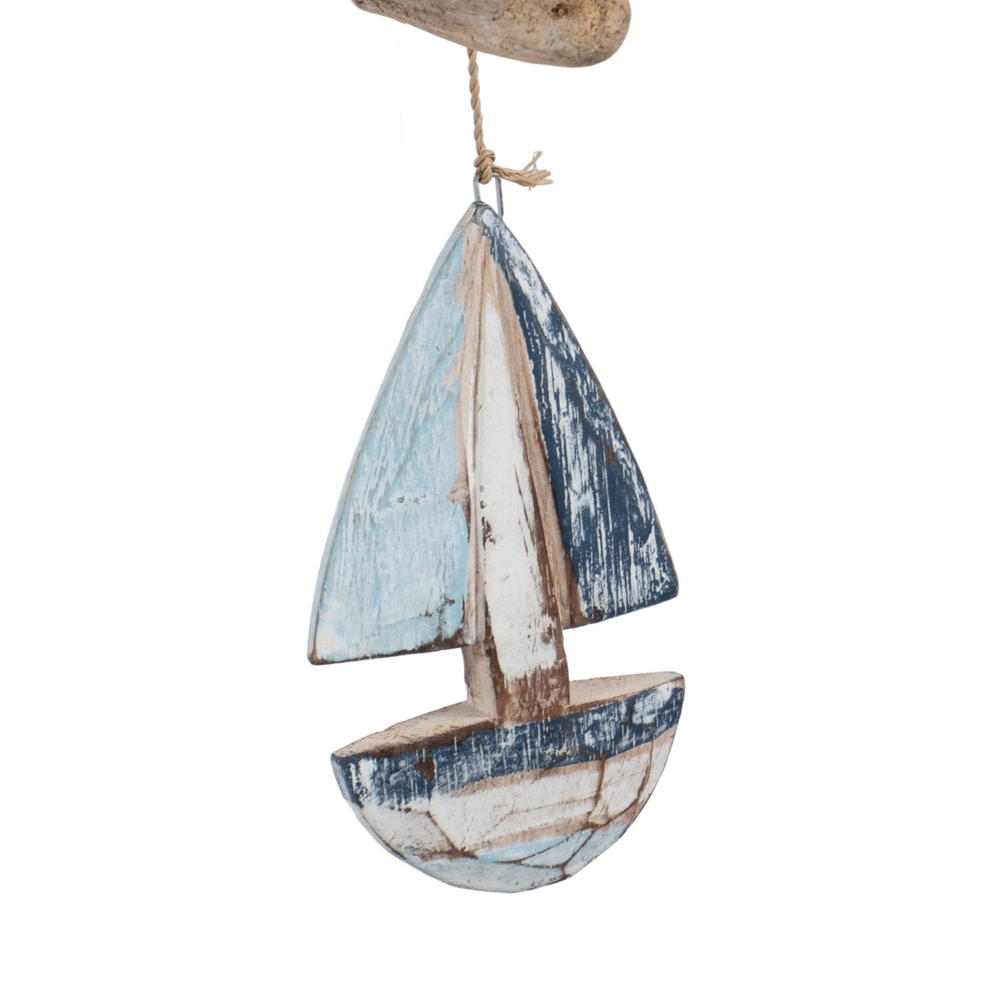 Garland Beads - Blue Wood Hanging Nautical Sailboat