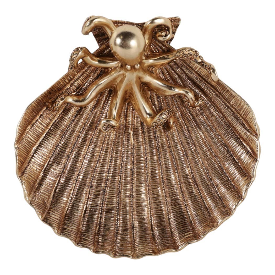 Gold Resin Octopus Dish
