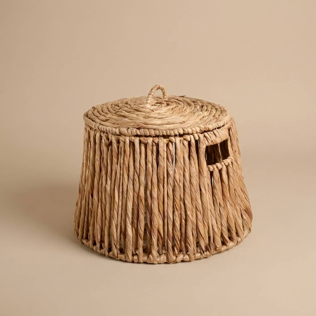 Woven Basket with Lid