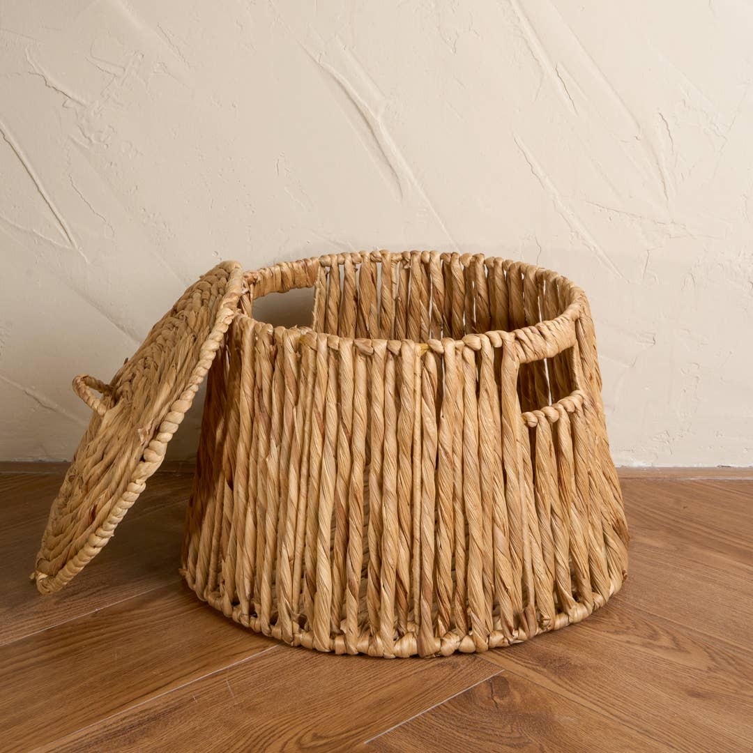 Woven Basket with Lid