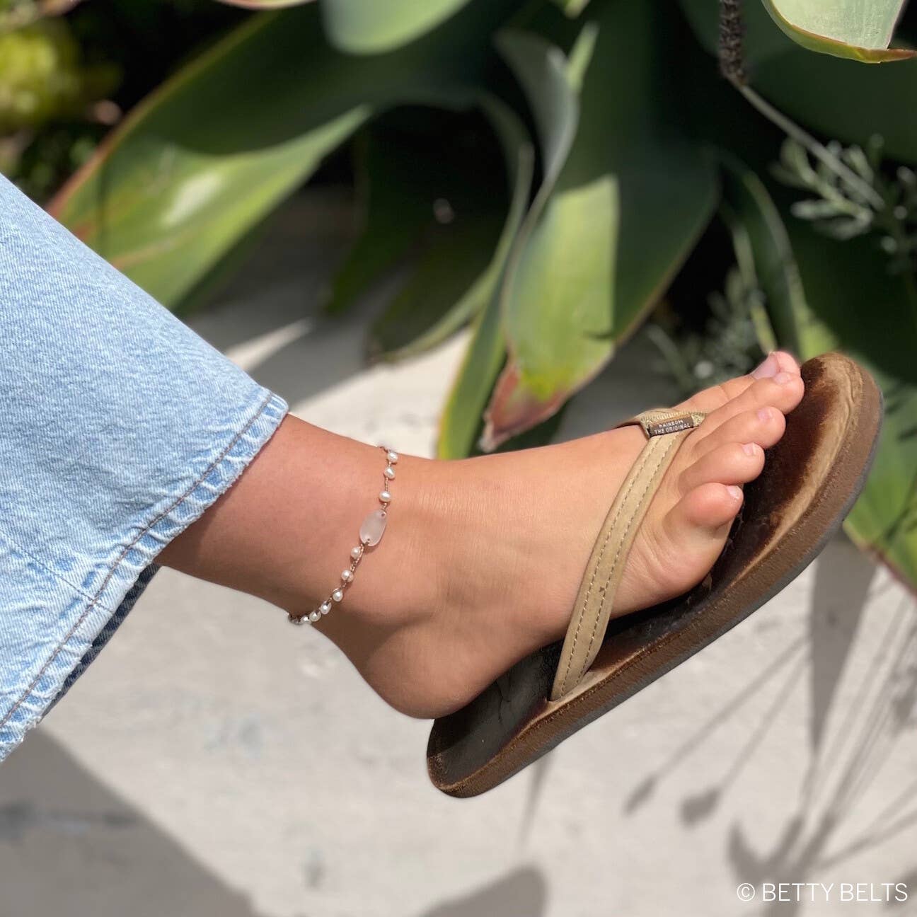 Malia Pearls & Sea Glass Anklet