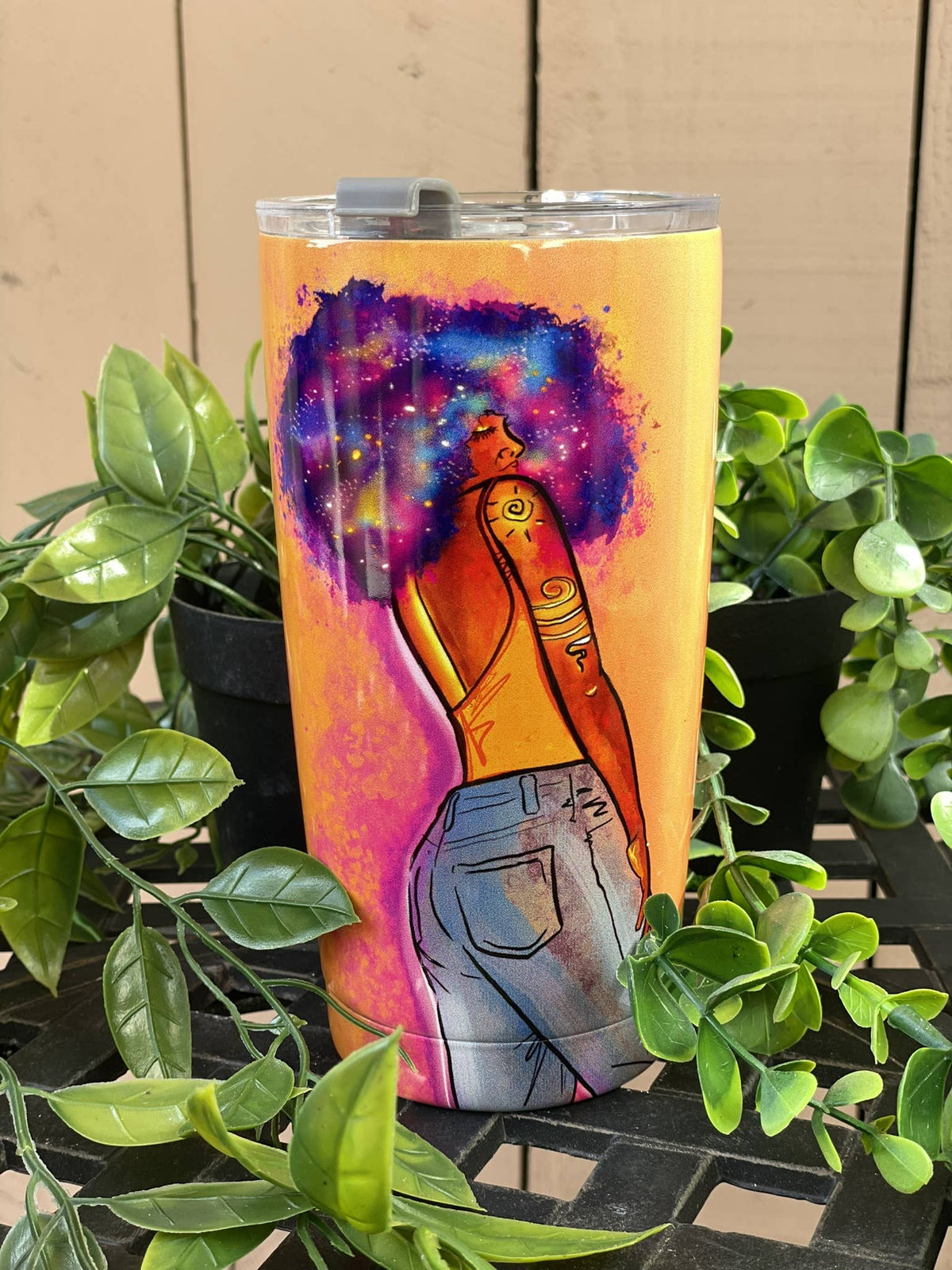 Stainless Steel Travel Tumbler "We're Lucky"