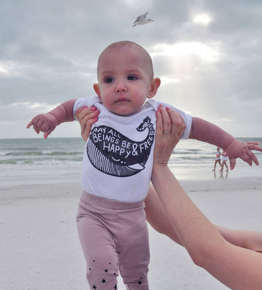 Mantra Whale Baby Bodysuit