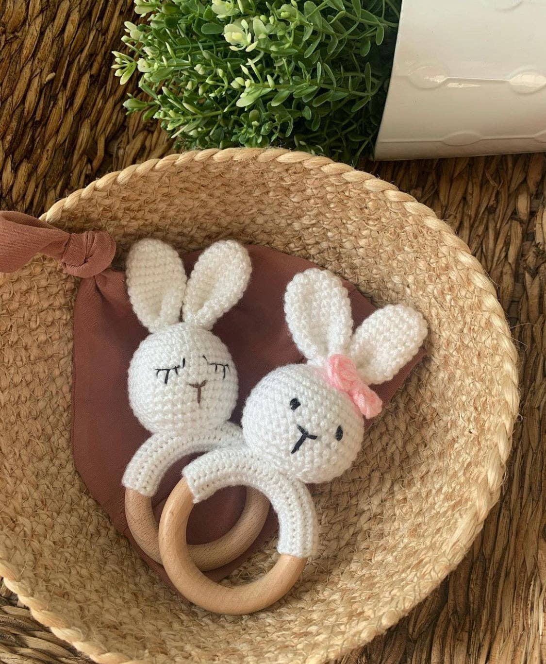 Crocheted Bunny Rattles