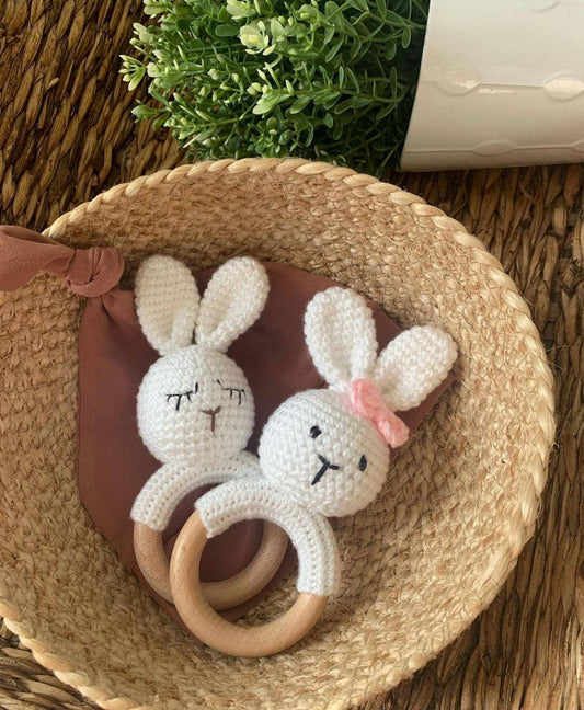 Crocheted Bunny Rattles