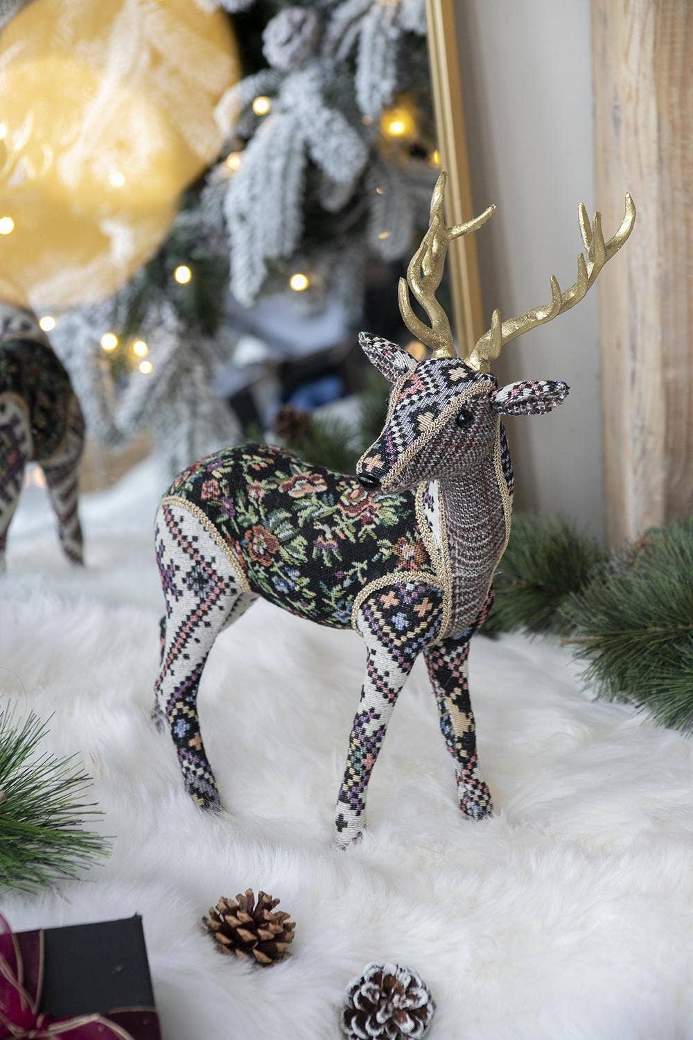 Majestic Velvet Deer Figurine