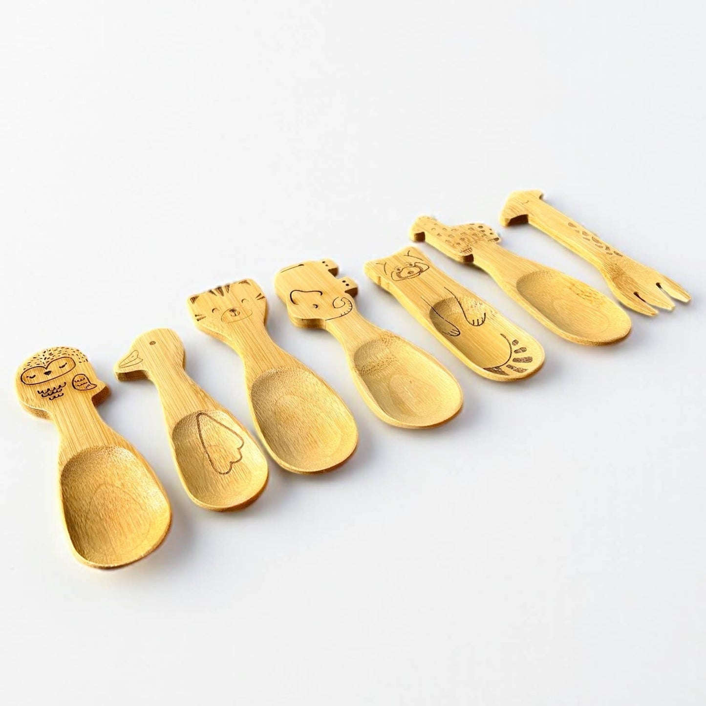 Bamboo Animal Kids & Toddler Utensils