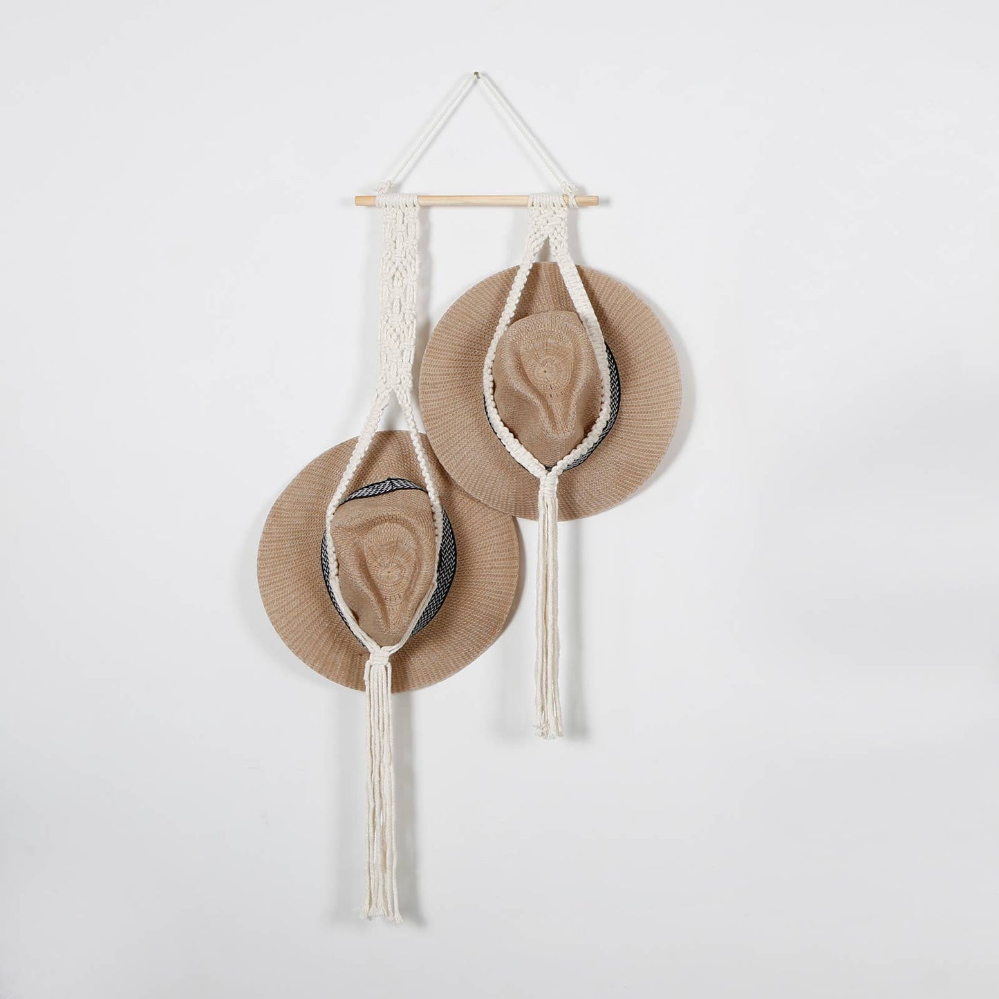 Macrame Hat Storage Wall Hanging