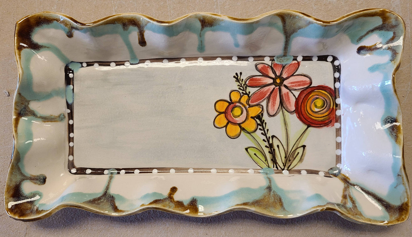 Drip Flower Pattern Serveware