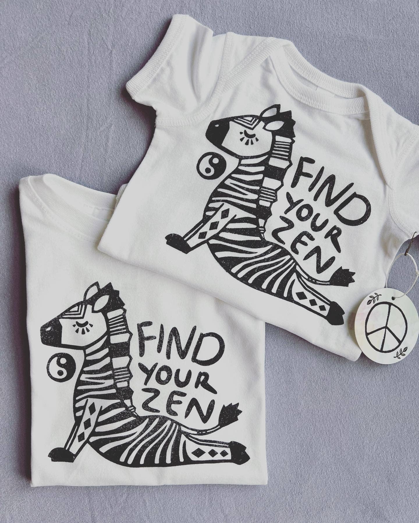 Zen Zebra Baby Bodysuit