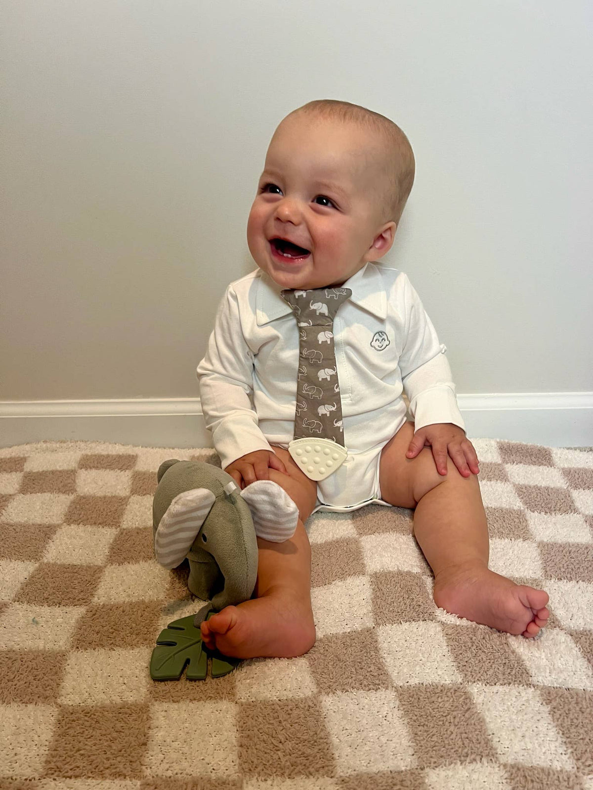 Collared Baby Boy Bodysuit, 100% Organic Cotton
