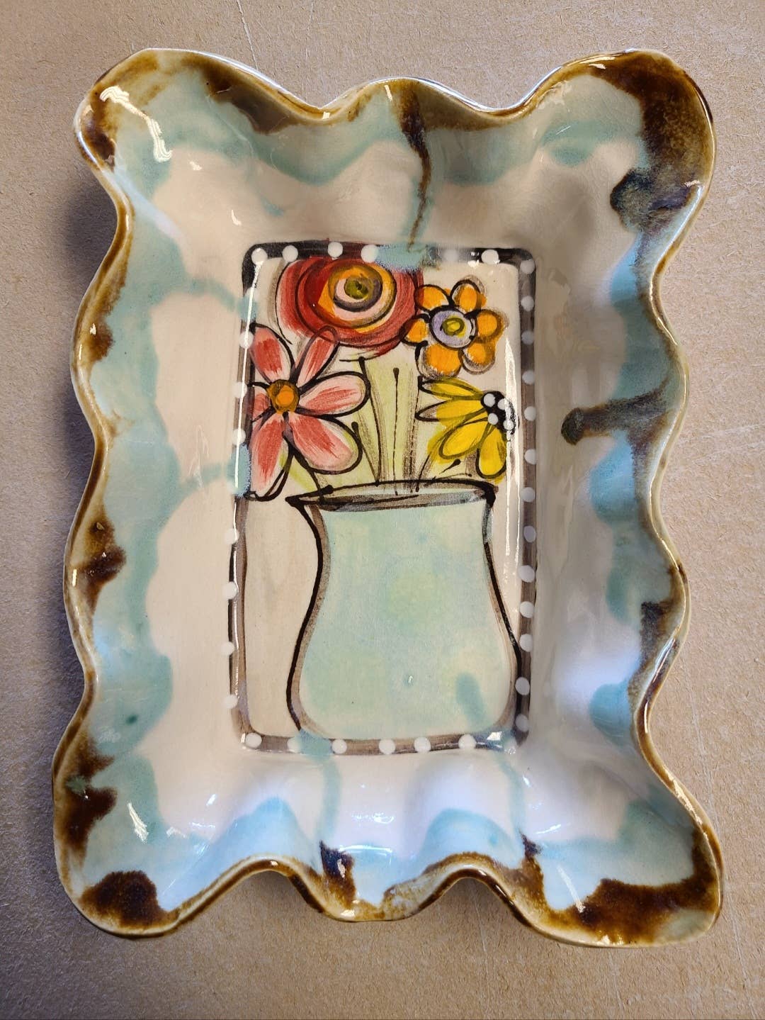 Drip Flower Pattern Serveware
