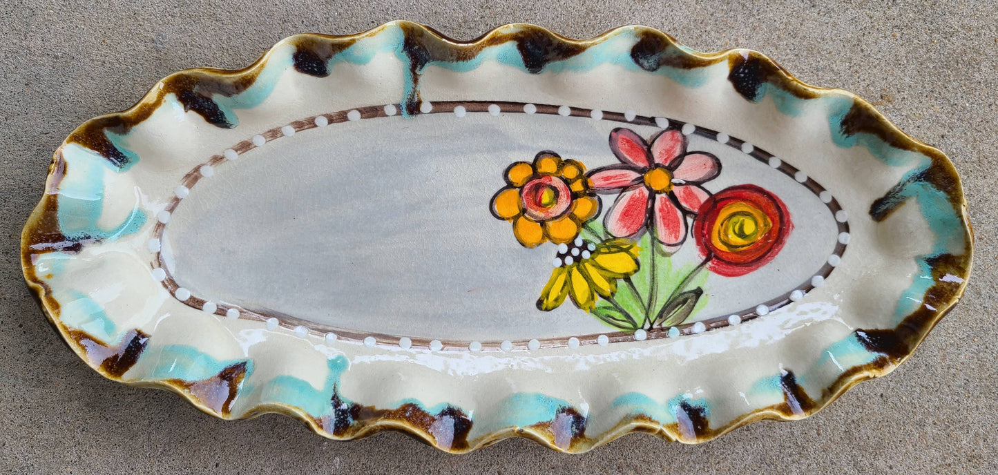 Drip Flower Pattern Serveware