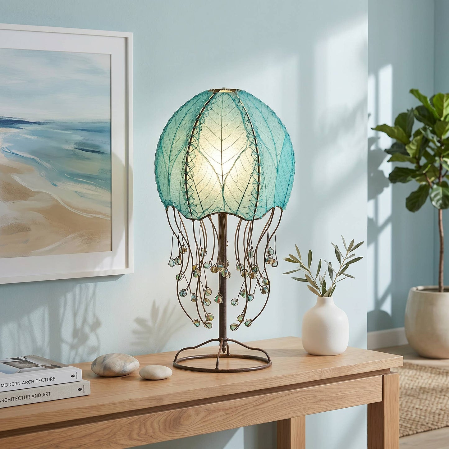 Jellyfish Table Lamp Sea Blue