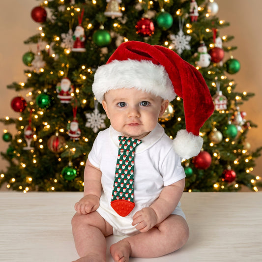 Tasty Tie Teether, Crinkle Toy (Santa)