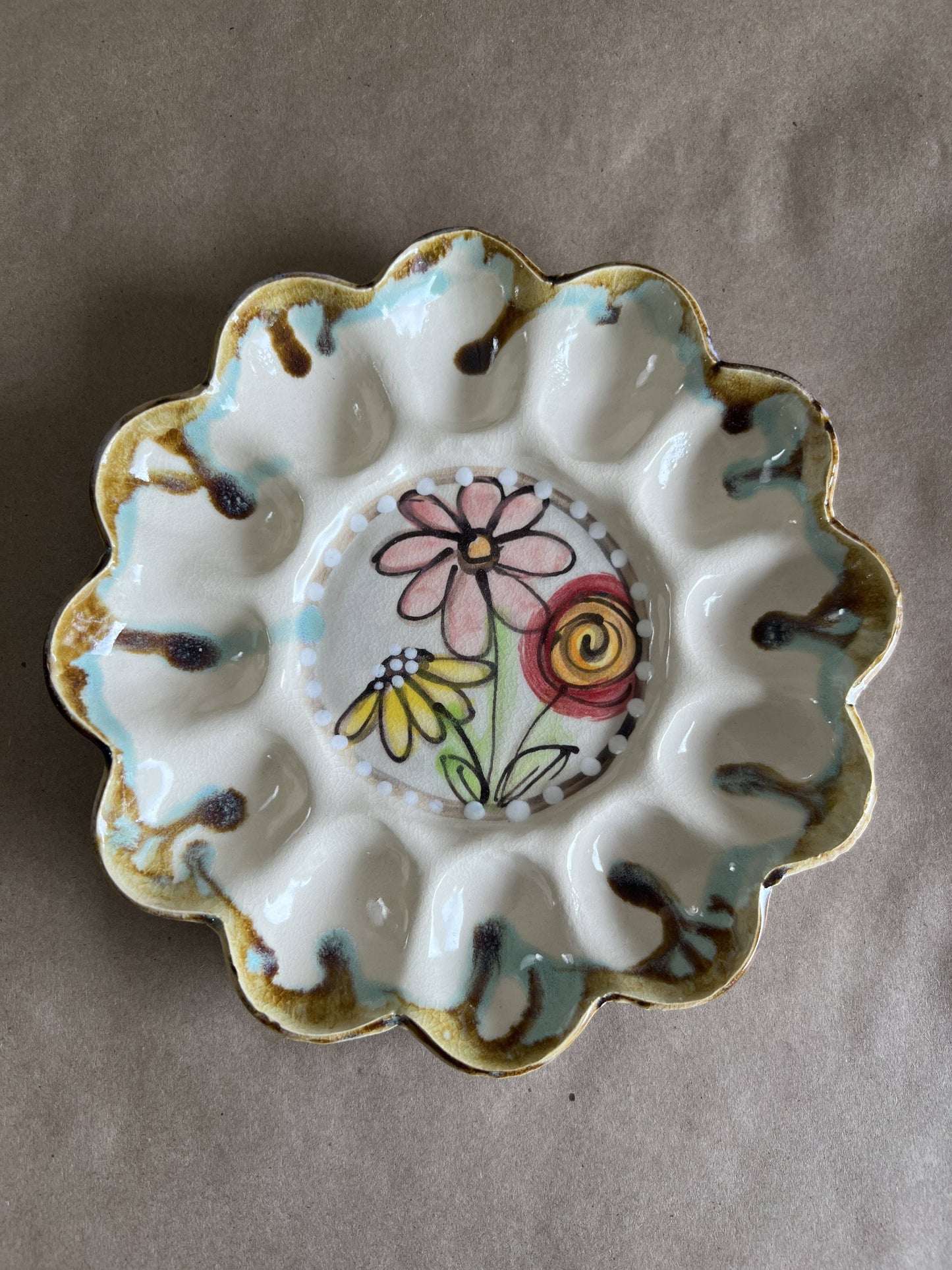 Drip Flower Pattern Serveware