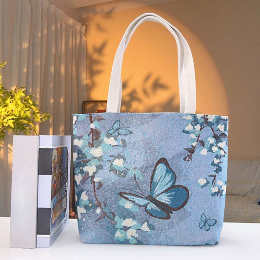 Blue Butterfly Tote Bag