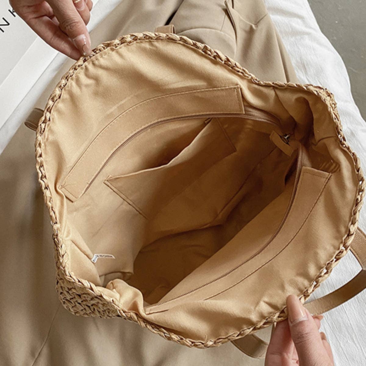 Round Hollow Woven Bag