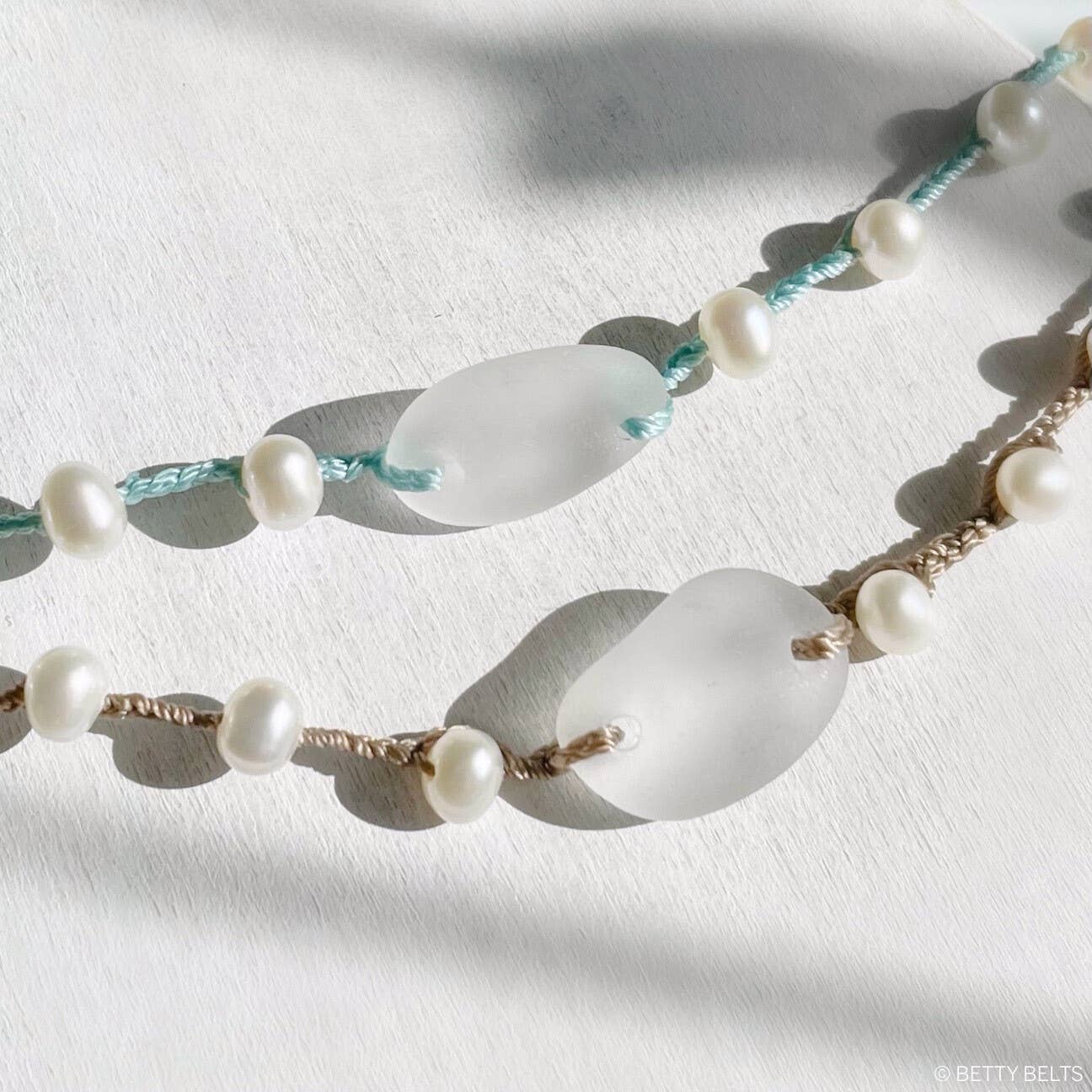 Malia Pearls & Sea Glass Anklet