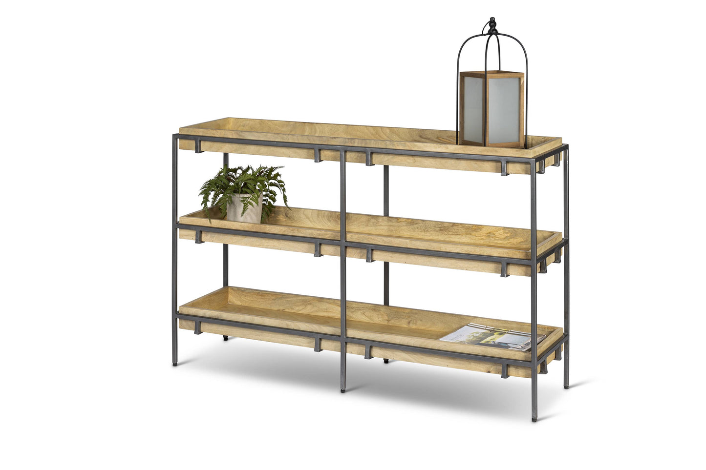 Metal & Wood Table Console Table