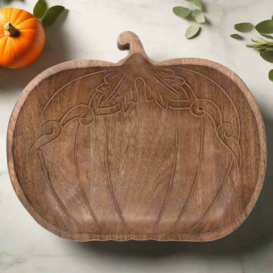 Pumpkin Mango Wood Tray