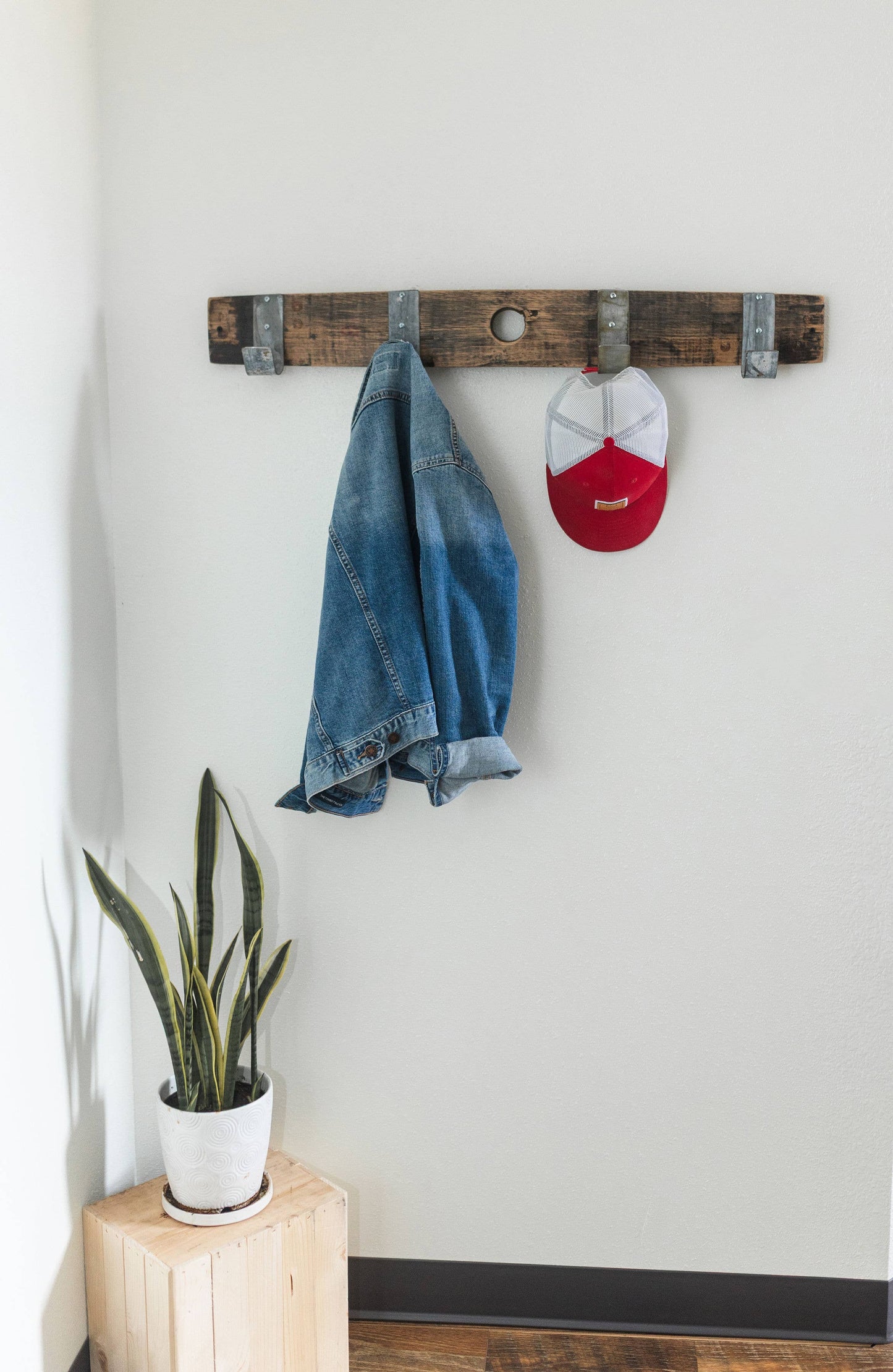 Whiskey Barrel Coatrack