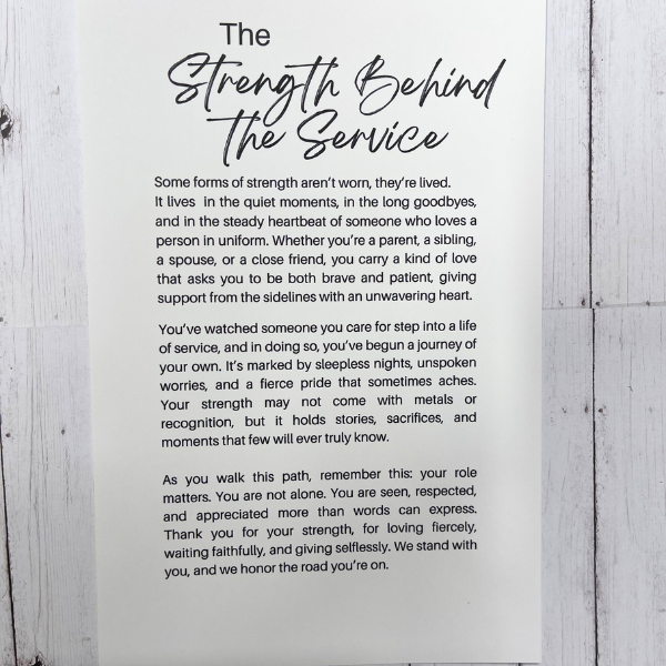 Strength Behind the Service - Military Family Ornament