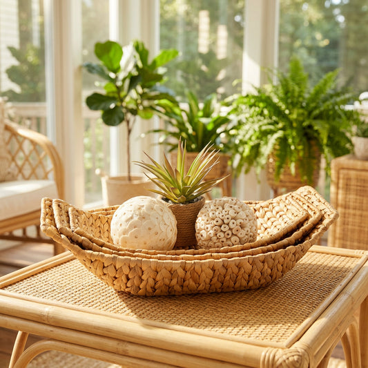 Woven Table Basket, Set of 3