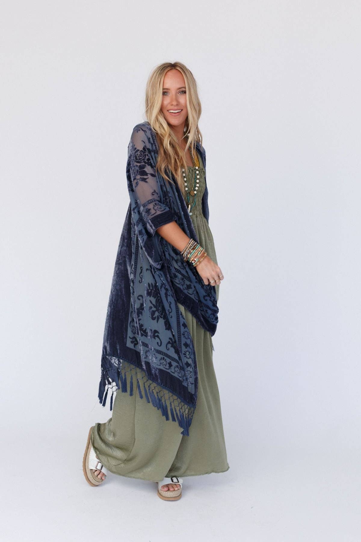 Crushin' On You Velvet Kimono