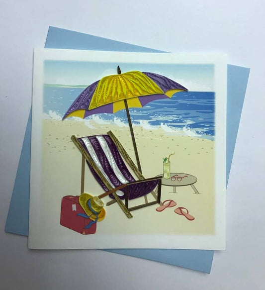 Quilling Card Beach Day