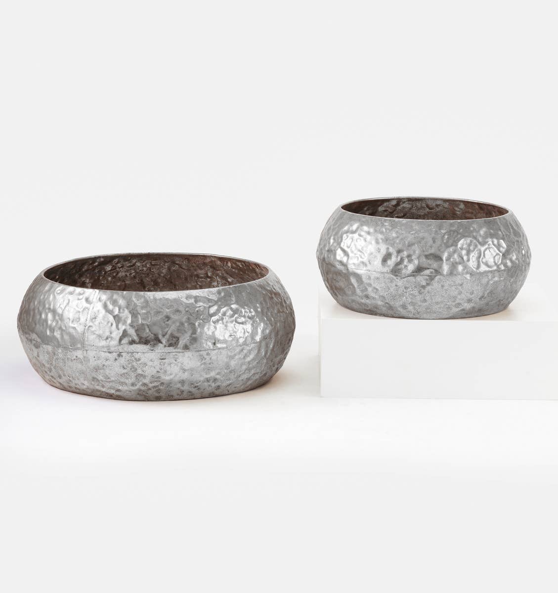 Antique Silver Decorative Bowls, Set of 2