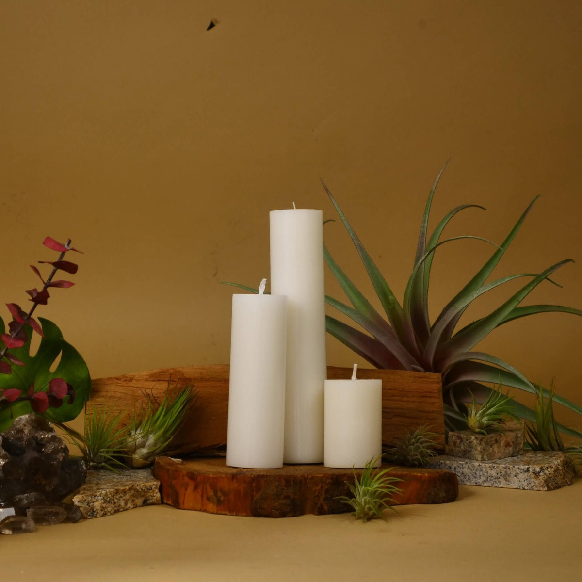 White Unscented Candle