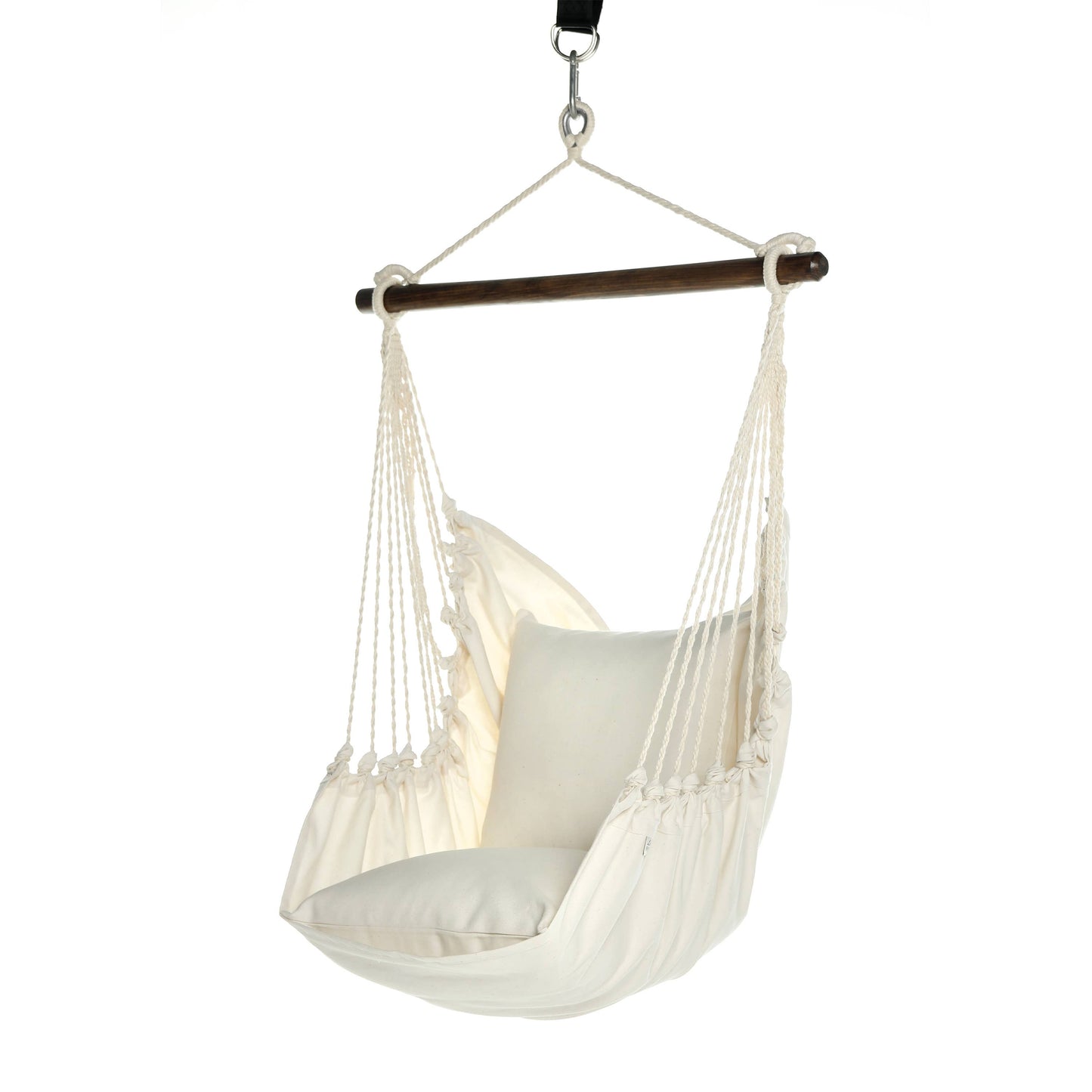 Small Hanging Hammock Swing Chair + 2 Pillow Covers Set